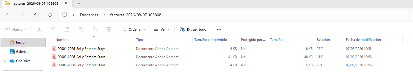 Descarga del ZIP